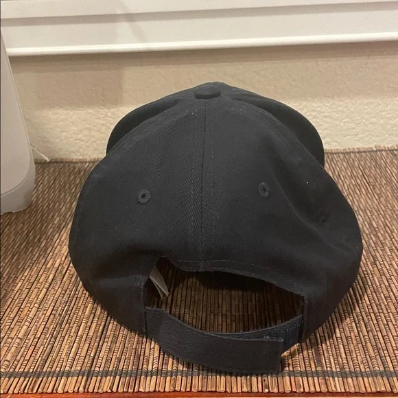 Moncler Black Baseball Cap with White Logo